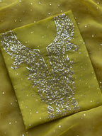 Noor-e-Mukaish Organza Silk Suit Set