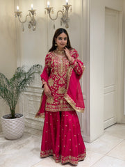 Rani Noor Luxury Silk Gharara Set
