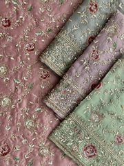 Gulnaar Luxe Organza Suit Set – Pita Dabka & Moti Embellished