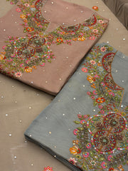 Luxury Tissue Silk Embroidered Suit Set