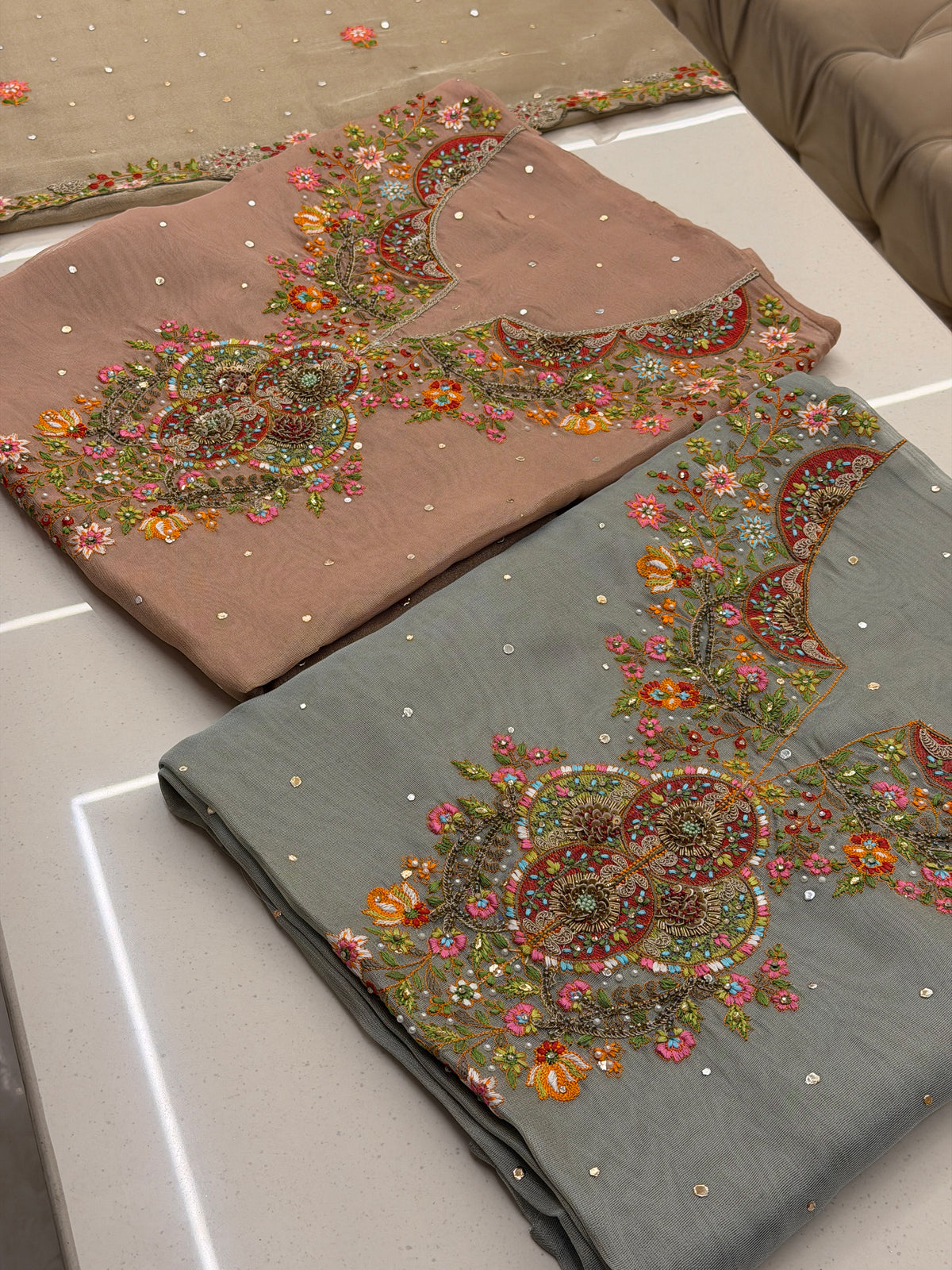 Luxury Tissue Silk Embroidered Suit Set