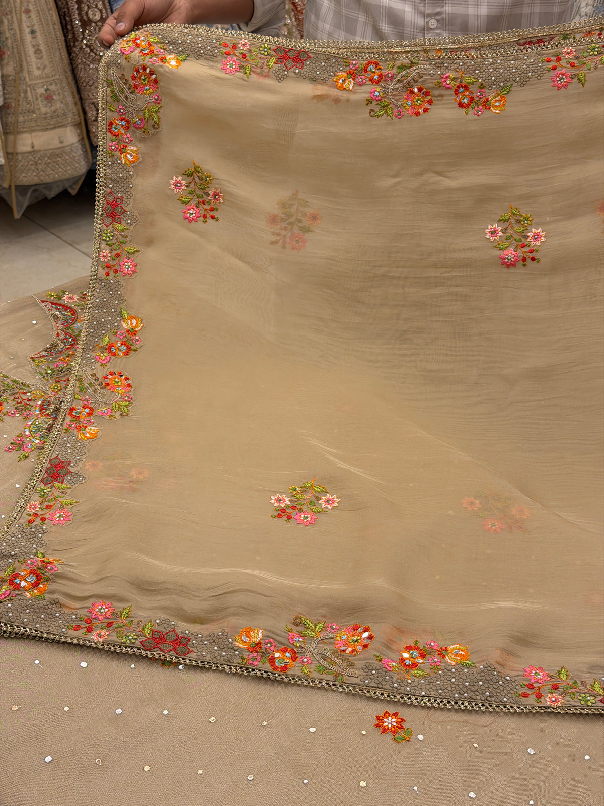 Luxury Tissue Silk Embroidered Suit Set