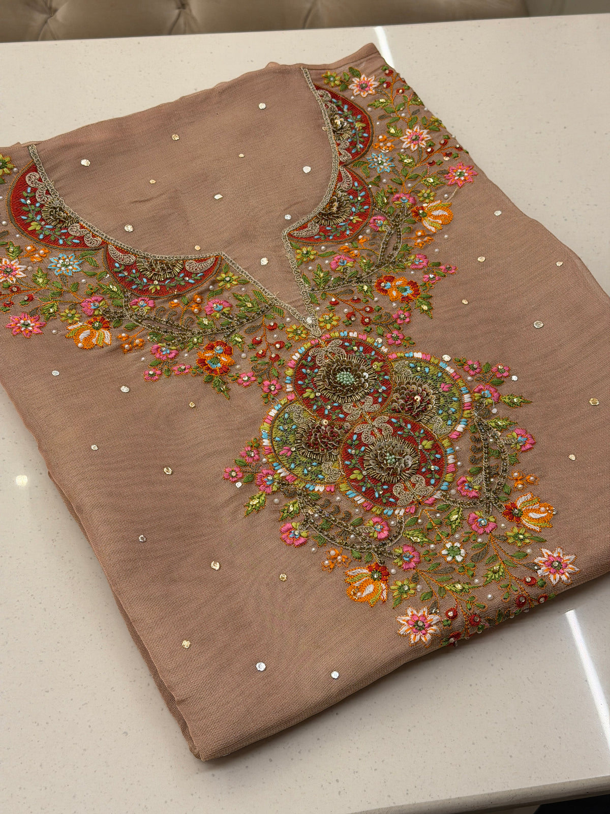 Luxury Tissue Silk Embroidered Suit Set