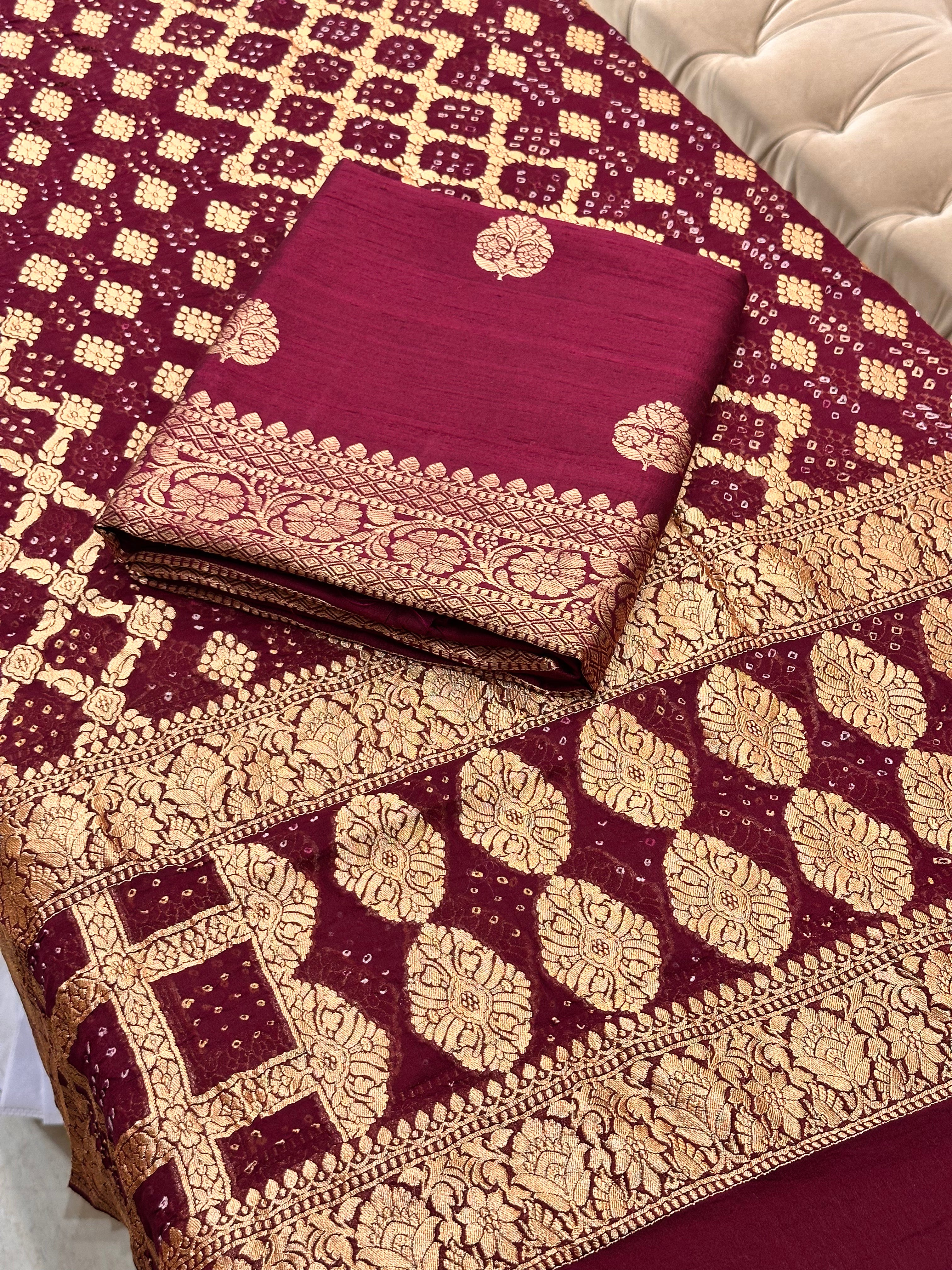 Rang-e-Banaras Pure Raw Silk Suit Set