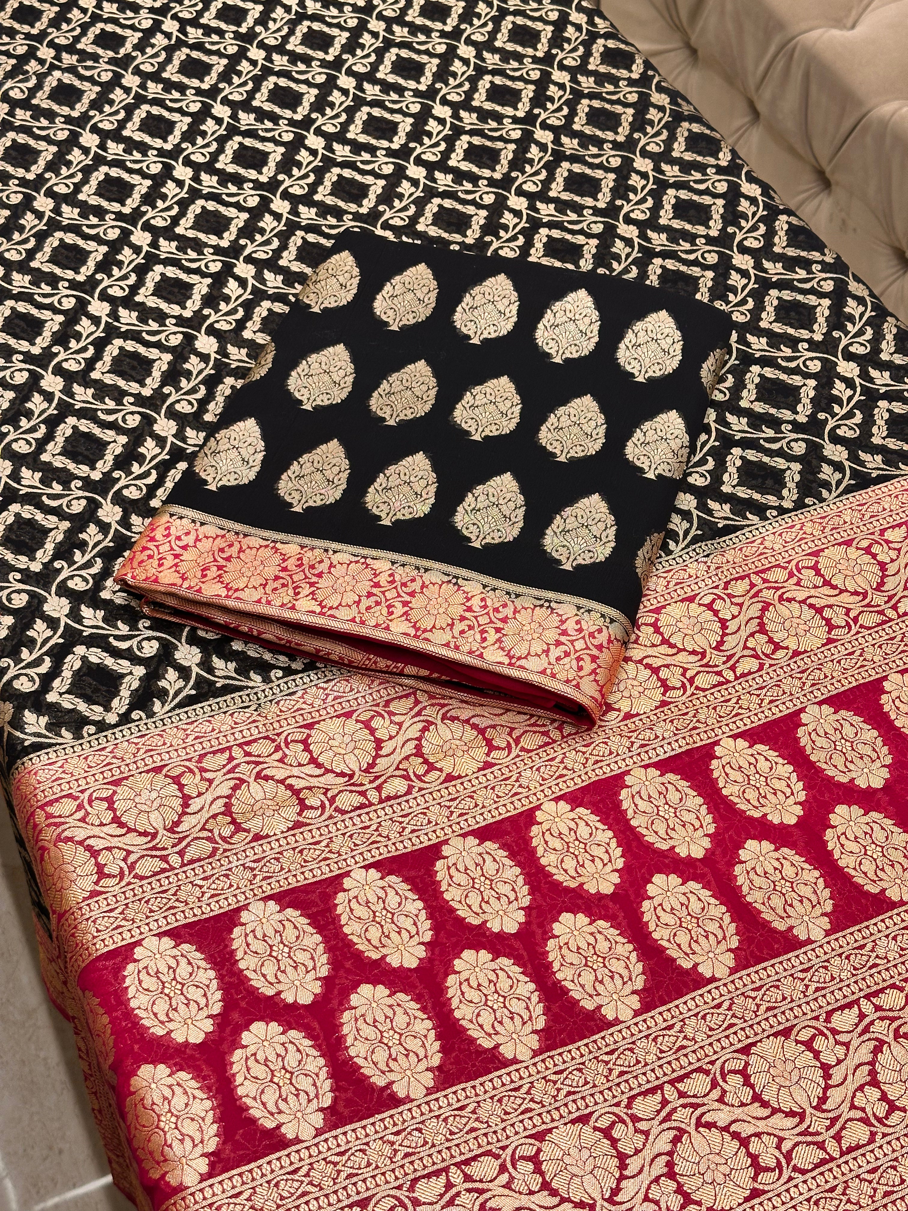 Noor-e-Banaras Handloom Zari Woven Suit