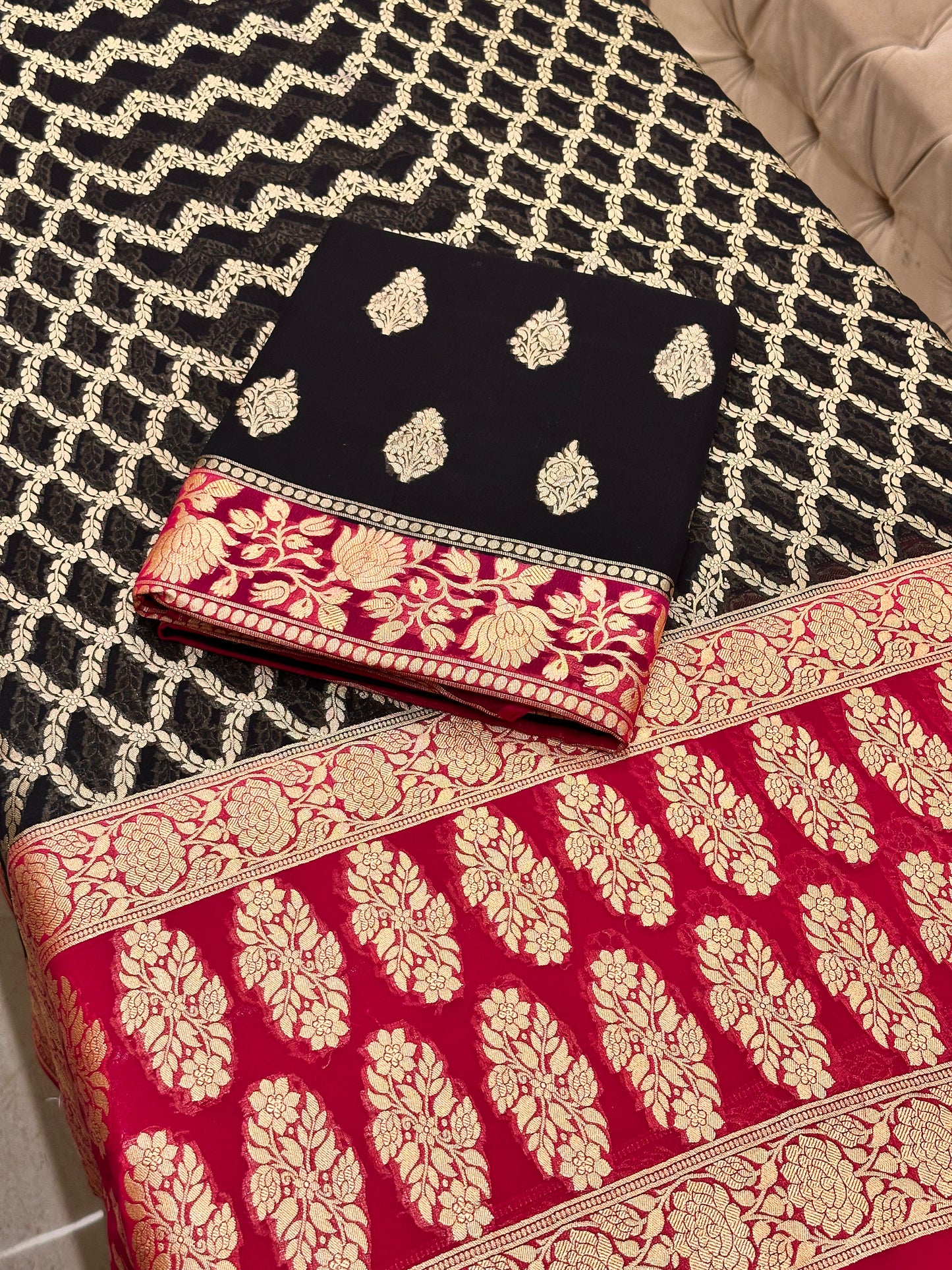 Noor-e-Banaras Handloom Zari Woven Suit