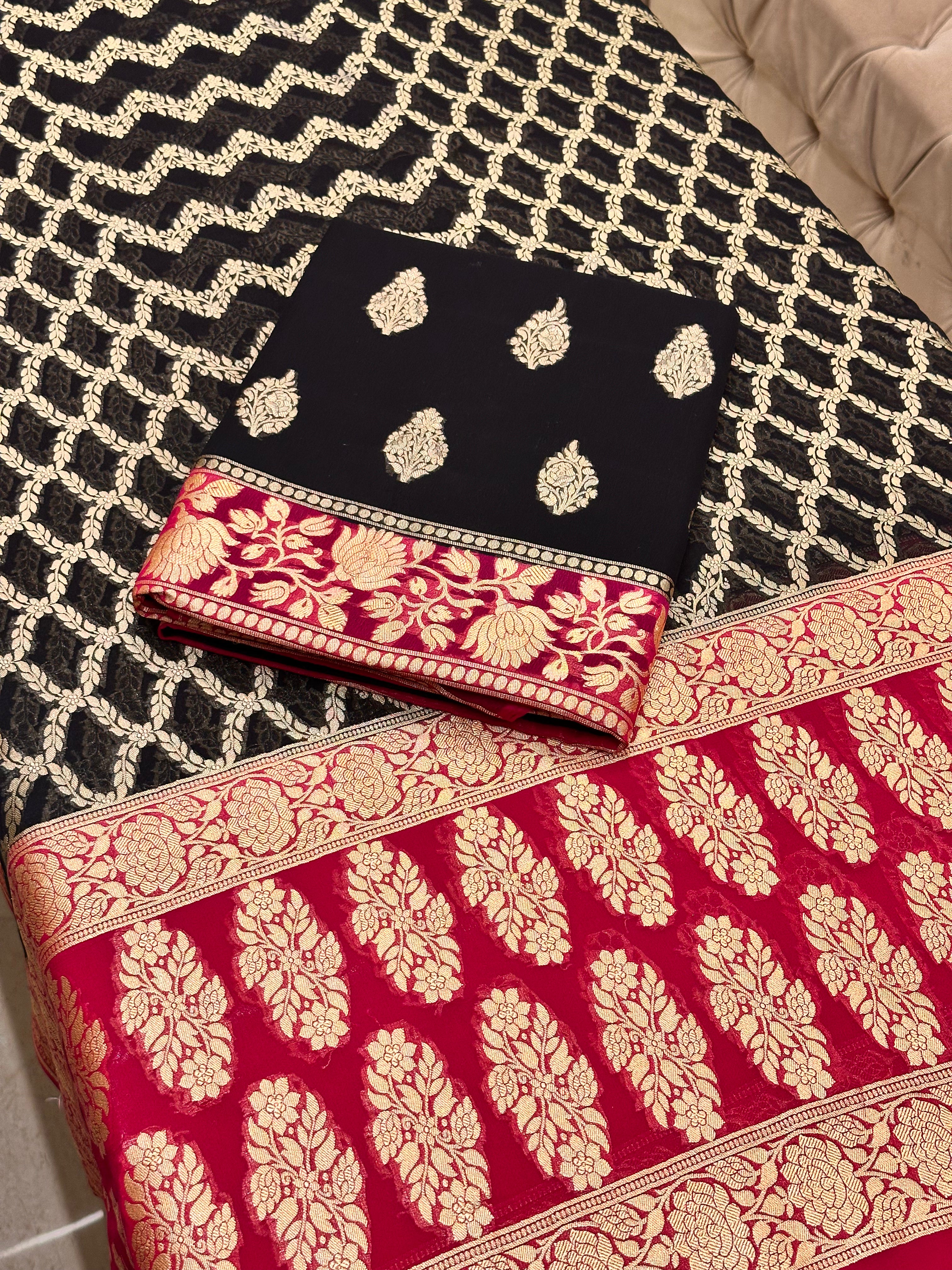 Noor-e-Banaras Handloom Zari Woven Suit