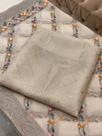 Ivory Bloom Luxury Organza Mukaish Suit Set