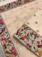 Noor-e-Parinda Ivory Organza Luxury Formal Suit