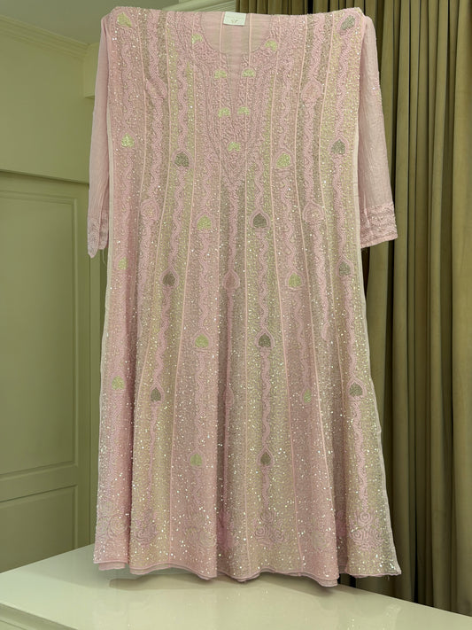 Noor Chikankari Anarkali Set