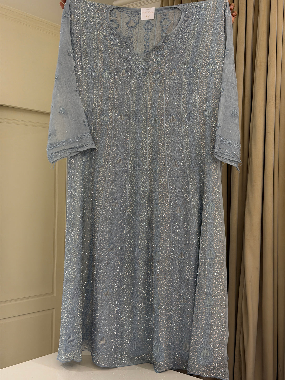 Noor Chikankari Anarkali Set
