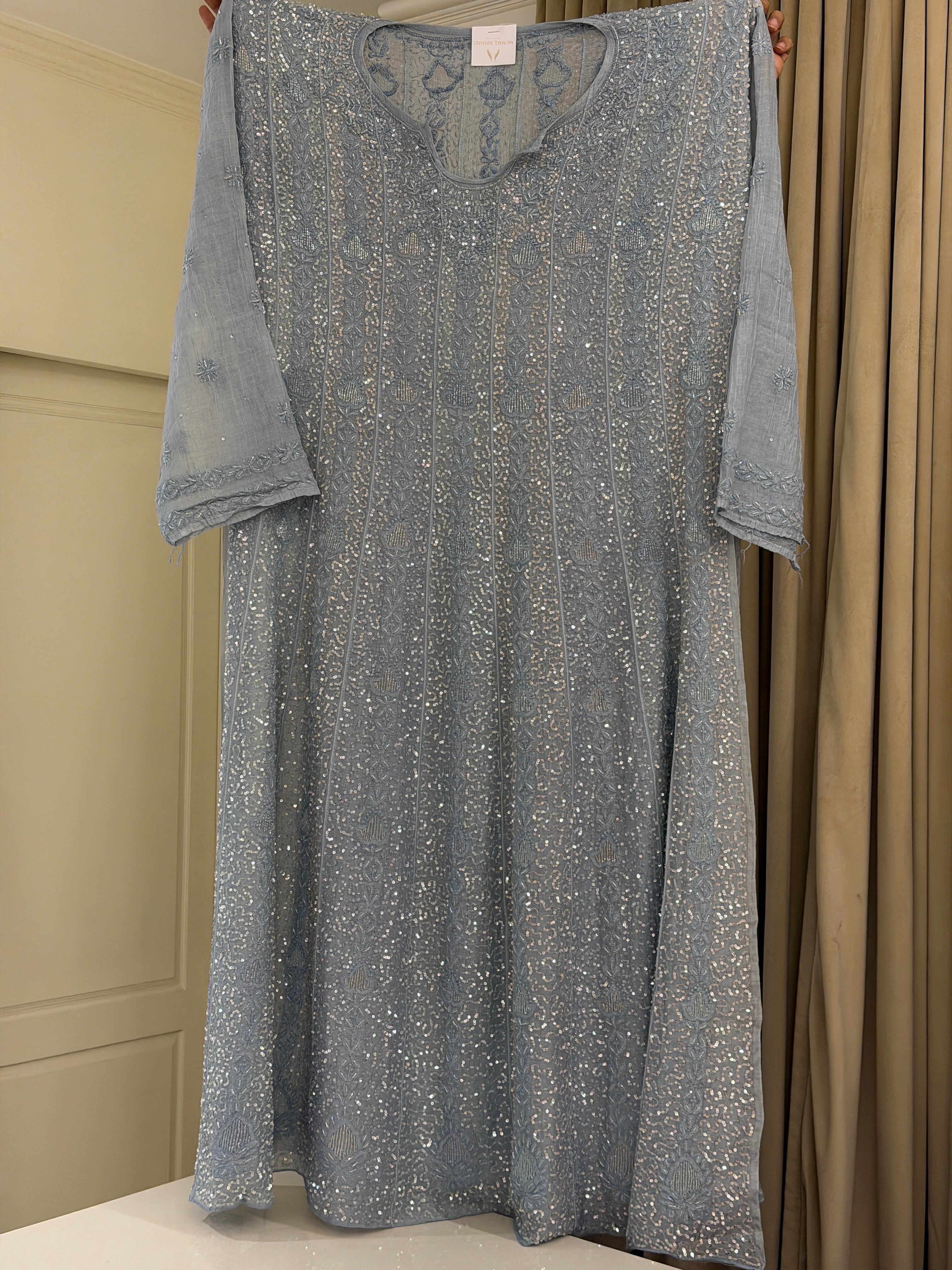 Noor Chikankari Anarkali Set