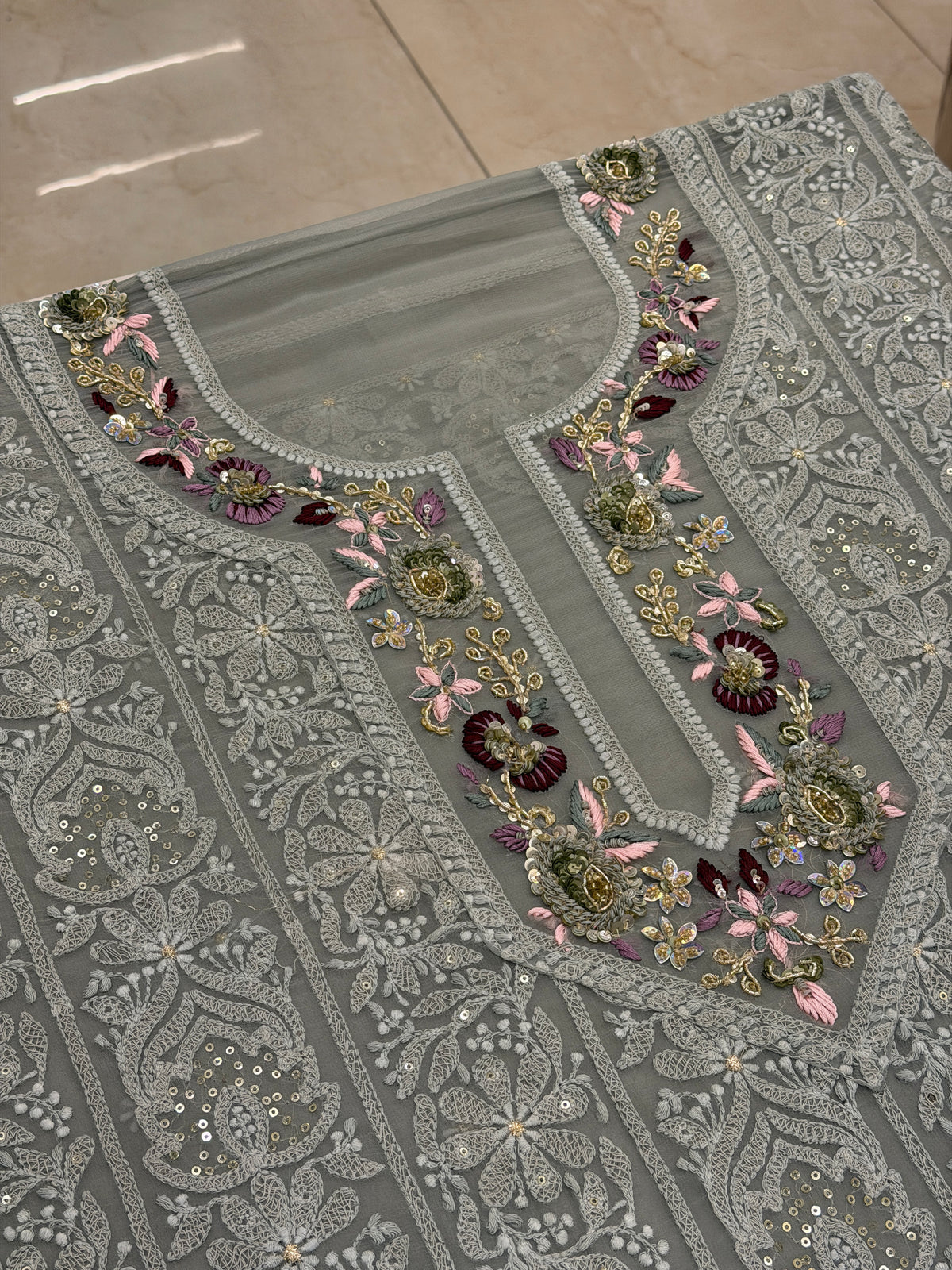 Luxury Chikankari Georgette Suit