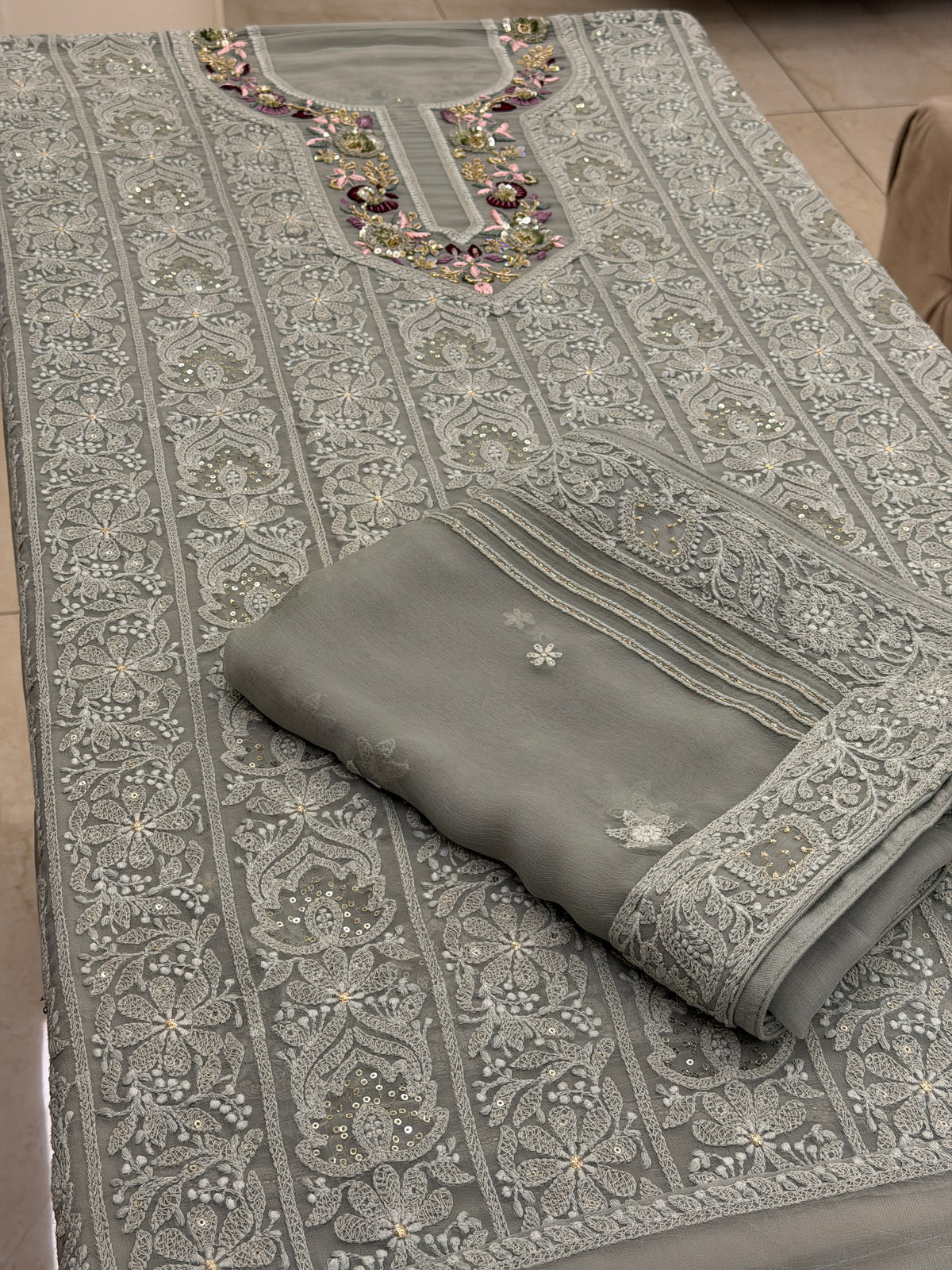 Luxury Chikankari Georgette Suit