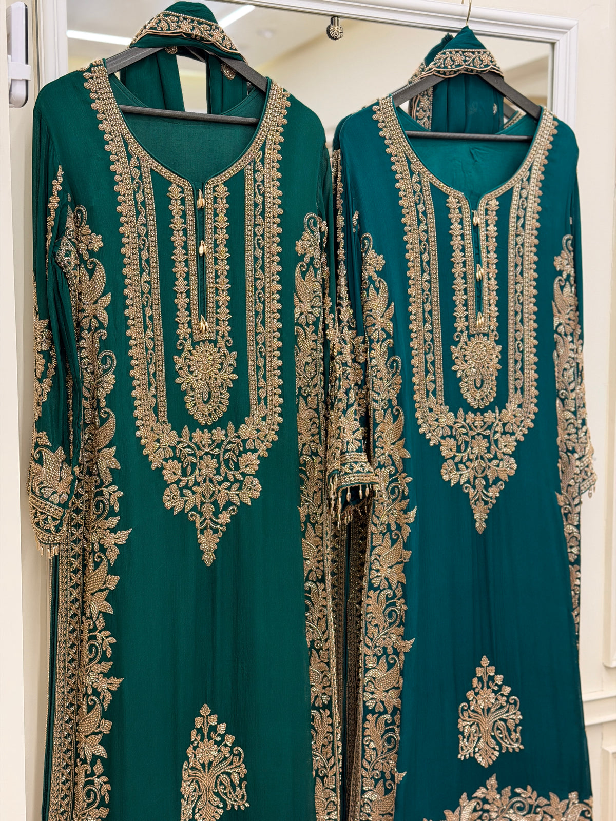 Luxury Chinon Long Shirt Set