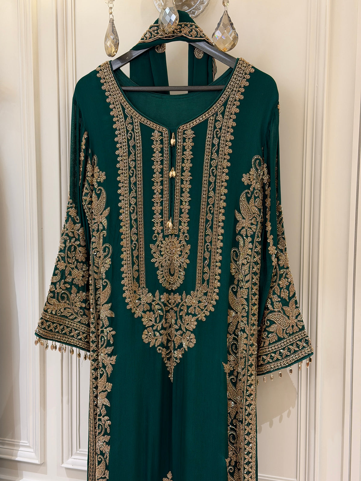Luxury Chinon Long Shirt Set