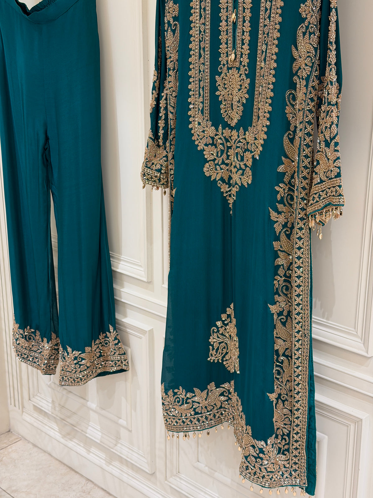Luxury Chinon Long Shirt Set
