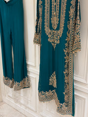 Luxury Chinon Long Shirt Set