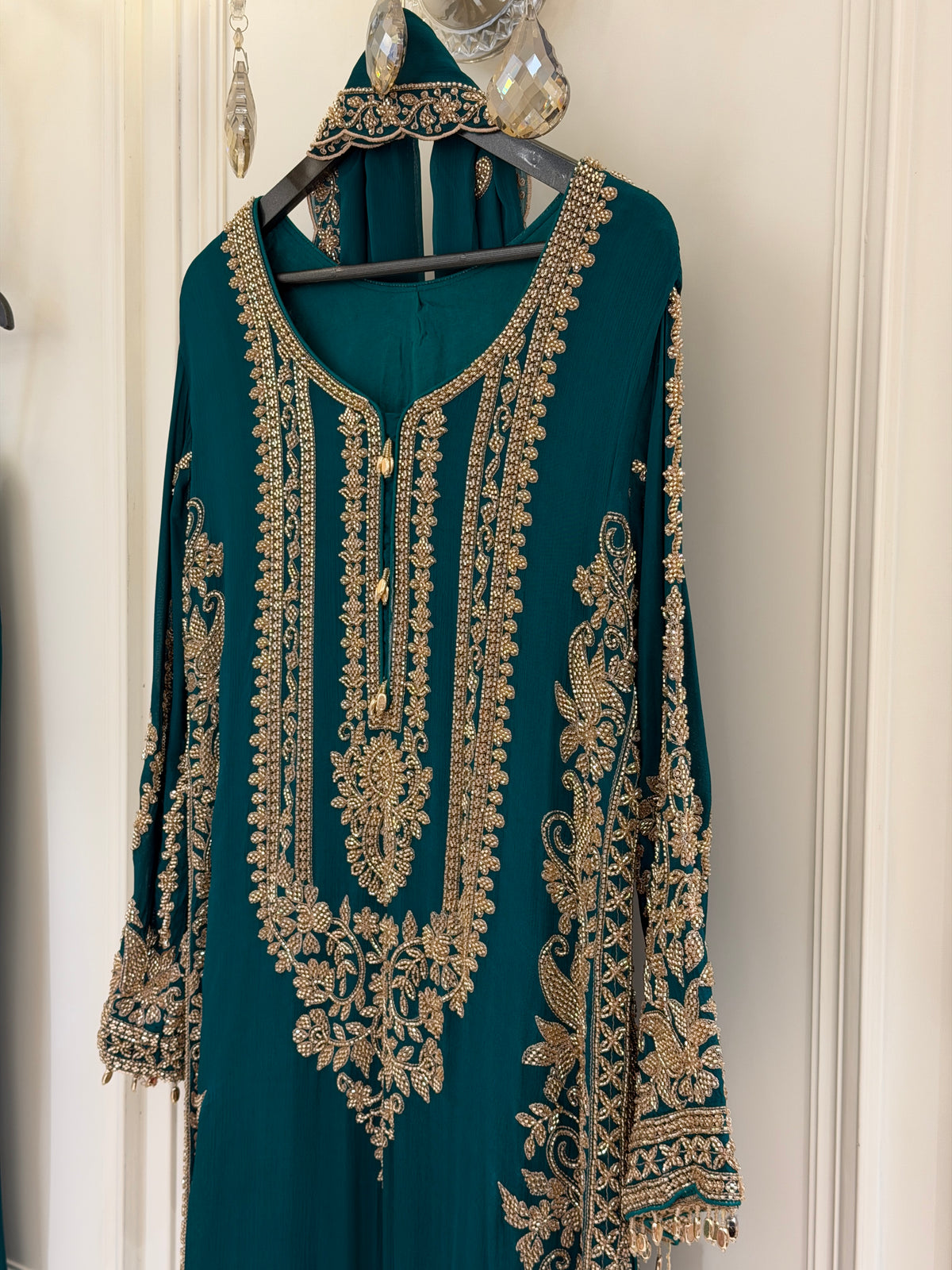 Luxury Chinon Long Shirt Set