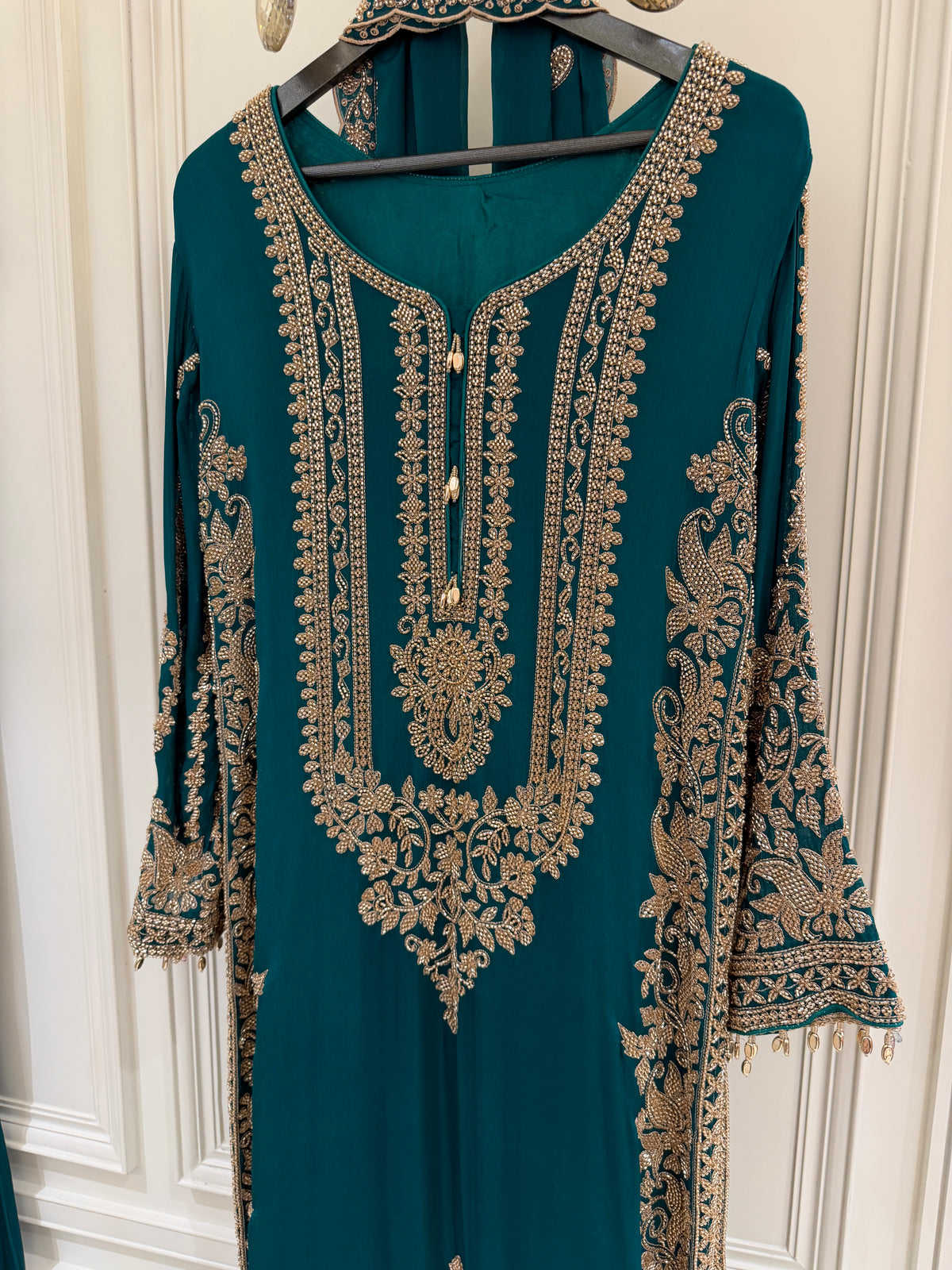 Luxury Chinon Long Shirt Set