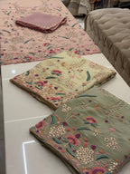 Gulnaar Garden Tissue Silk Ensemble