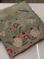 Gulnaar Garden Tissue Silk Ensemble