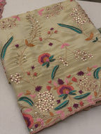 Gulnaar Garden Tissue Silk Ensemble