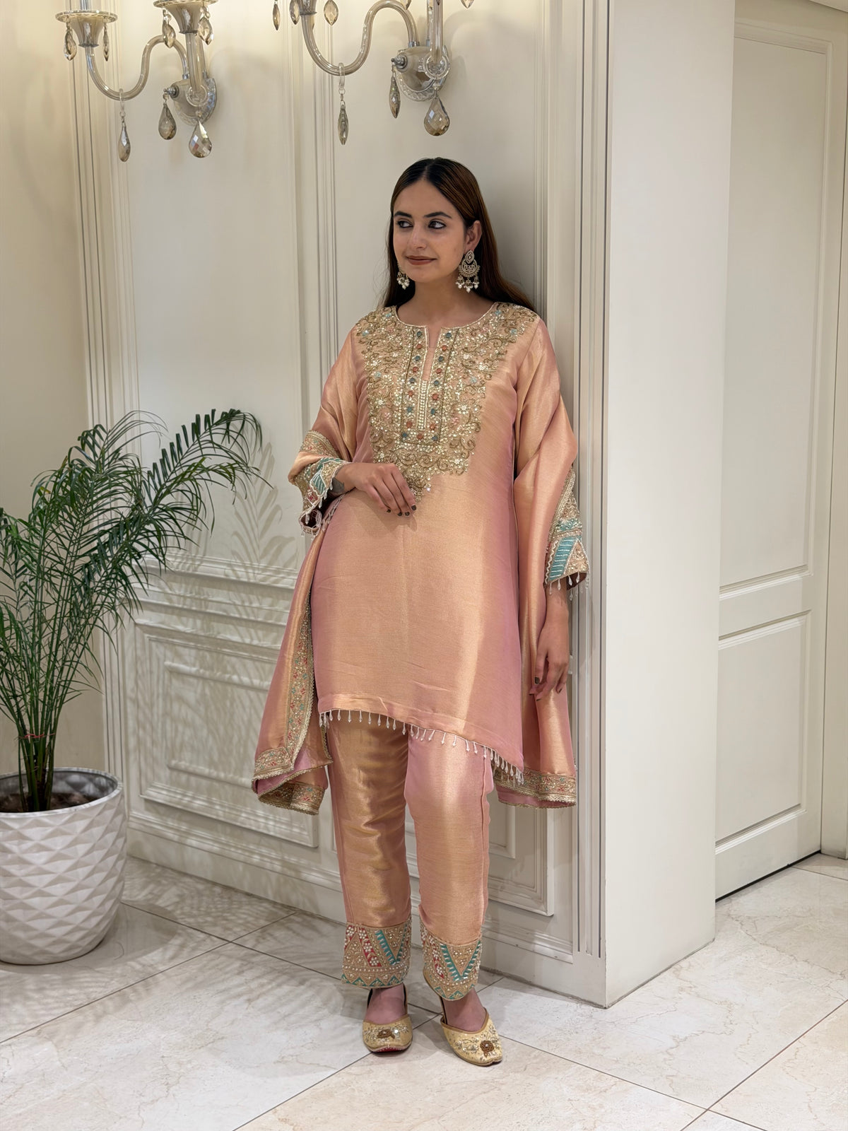 Gul-e-Mehtab Luxury Silk Tissue Suit