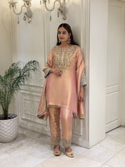 Gul-e-Mehtab Luxury Silk Tissue Suit