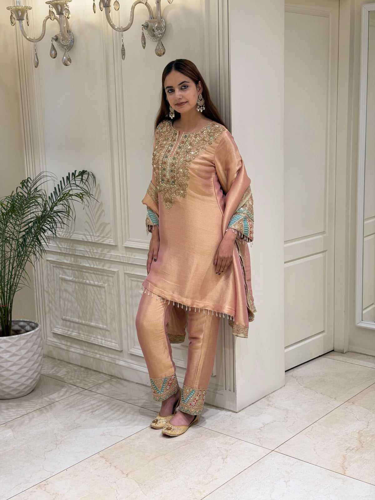 Gul-e-Mehtab Luxury Silk Tissue Suit