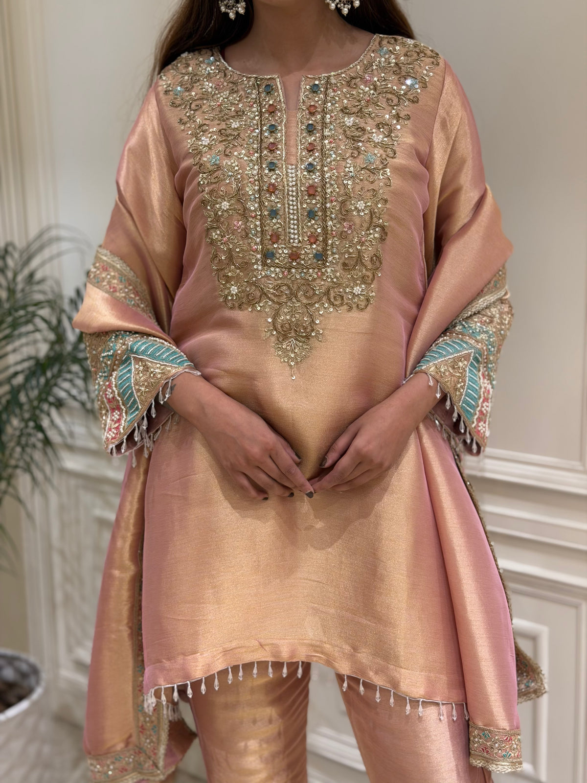 Gul-e-Mehtab Luxury Silk Tissue Suit