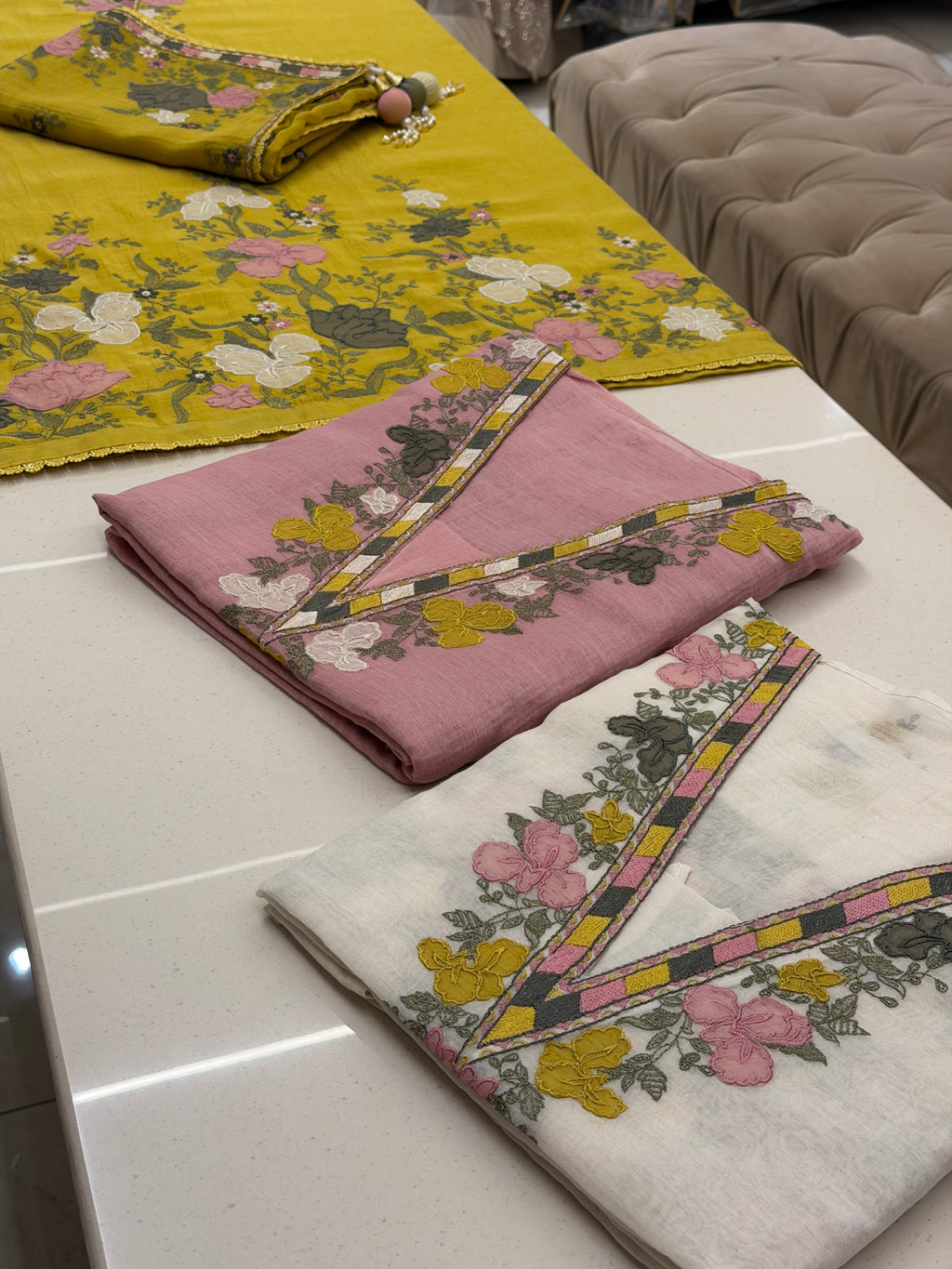Gulbahar Appliqué Pure Mull Suit Set