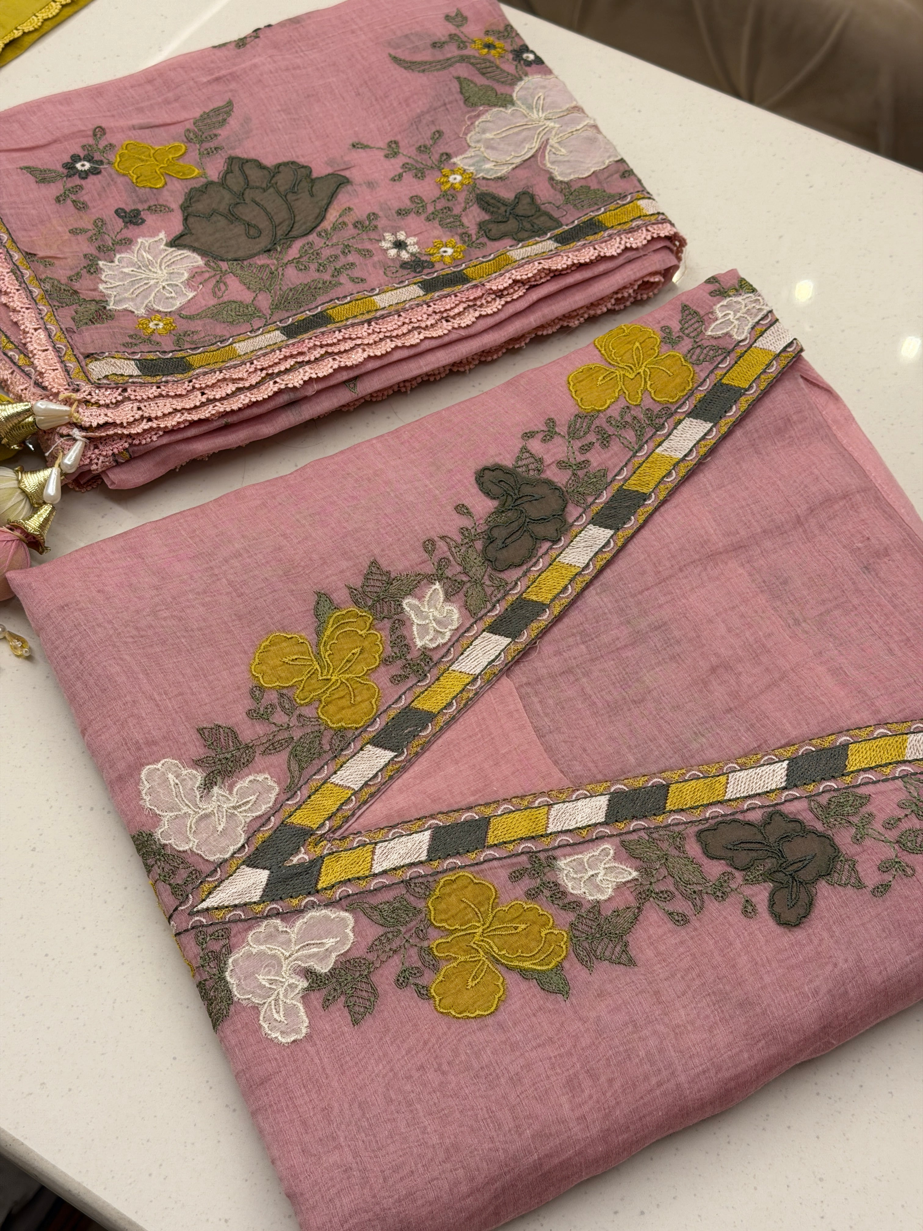 Gulbahar Appliqué Pure Mull Suit Set