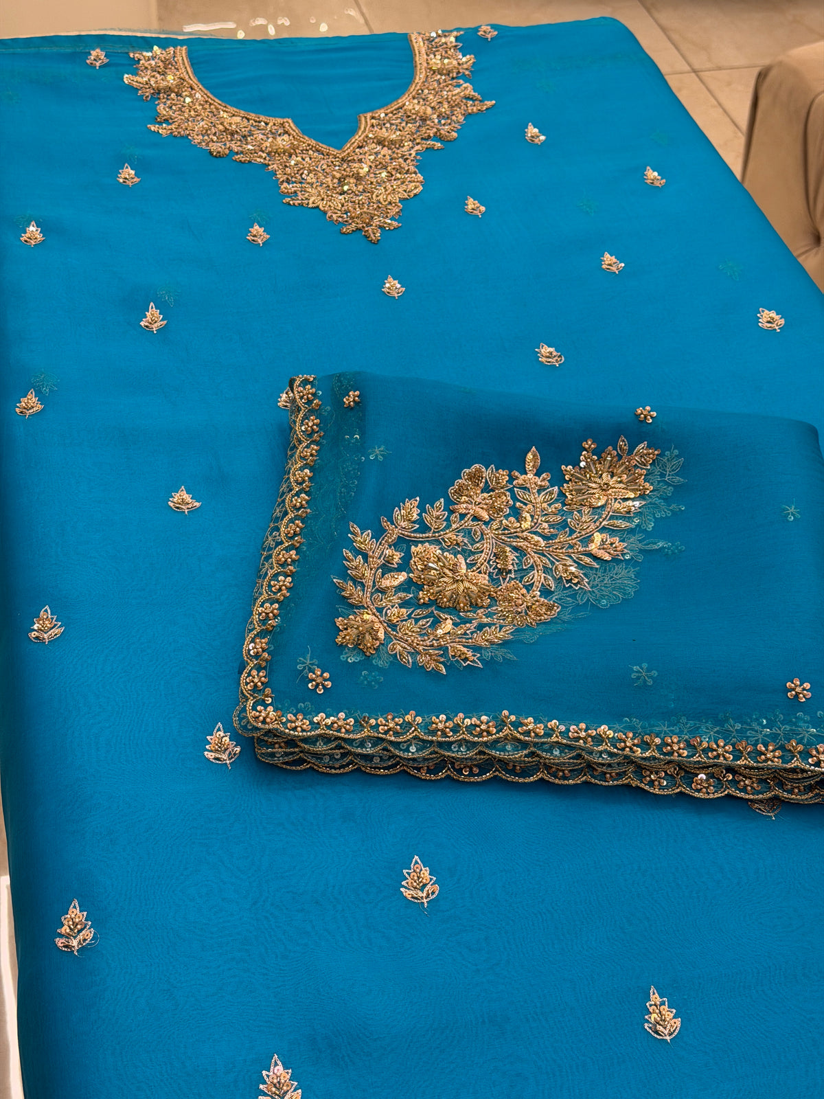 Noor-e-Zardozi Luxury Organza Silk Suit