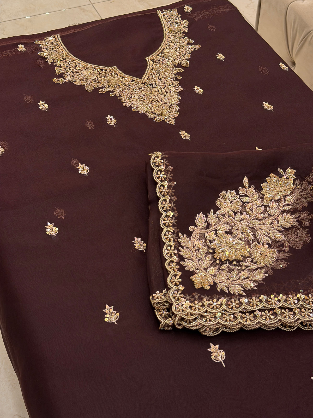 Noor-e-Zardozi Luxury Organza Silk Suit