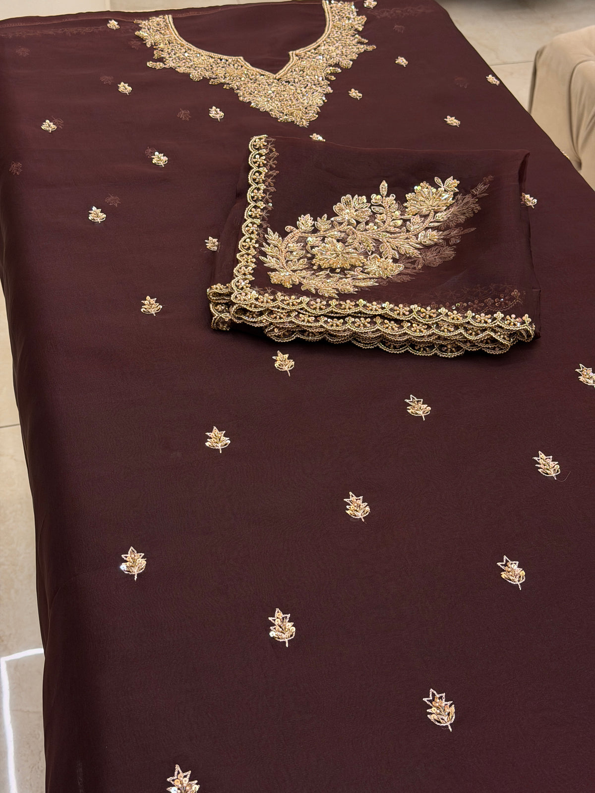 Noor-e-Zardozi Luxury Organza Silk Suit