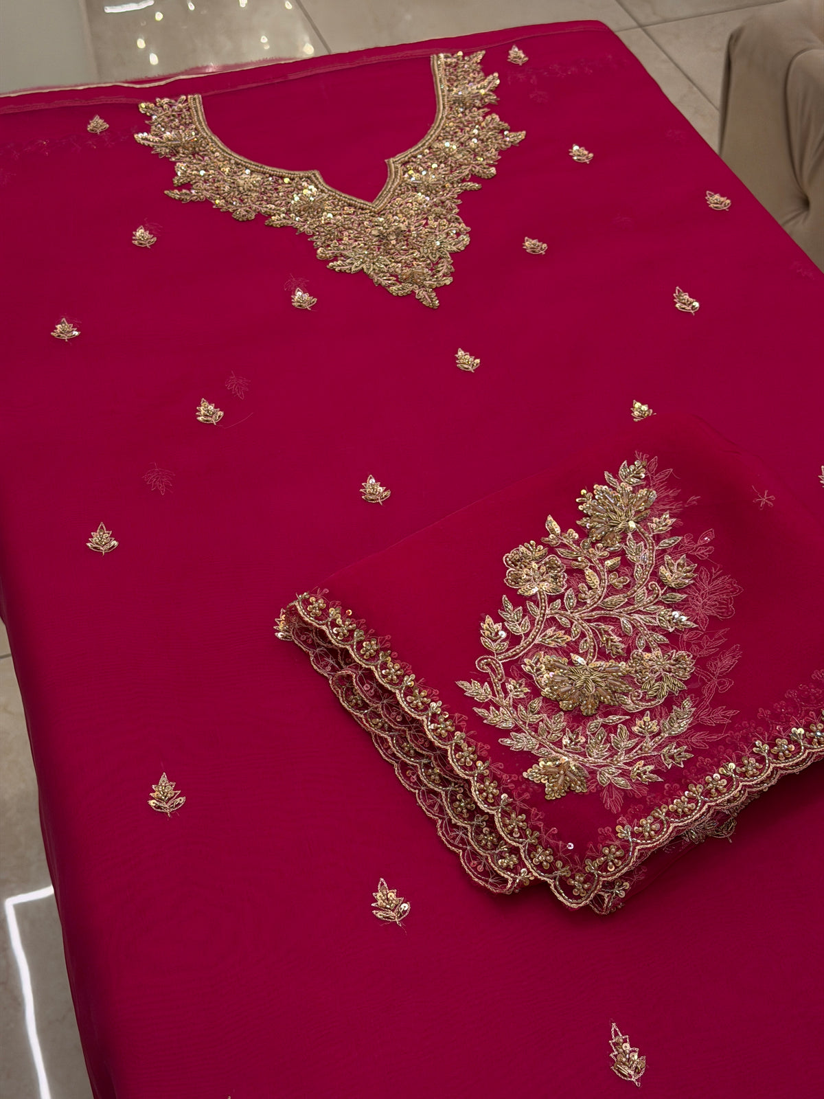 Noor-e-Zardozi Luxury Organza Silk Suit