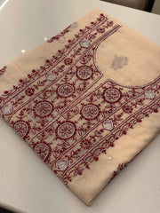 Meher-e-Mushq Pure Mull Chikankari Suit