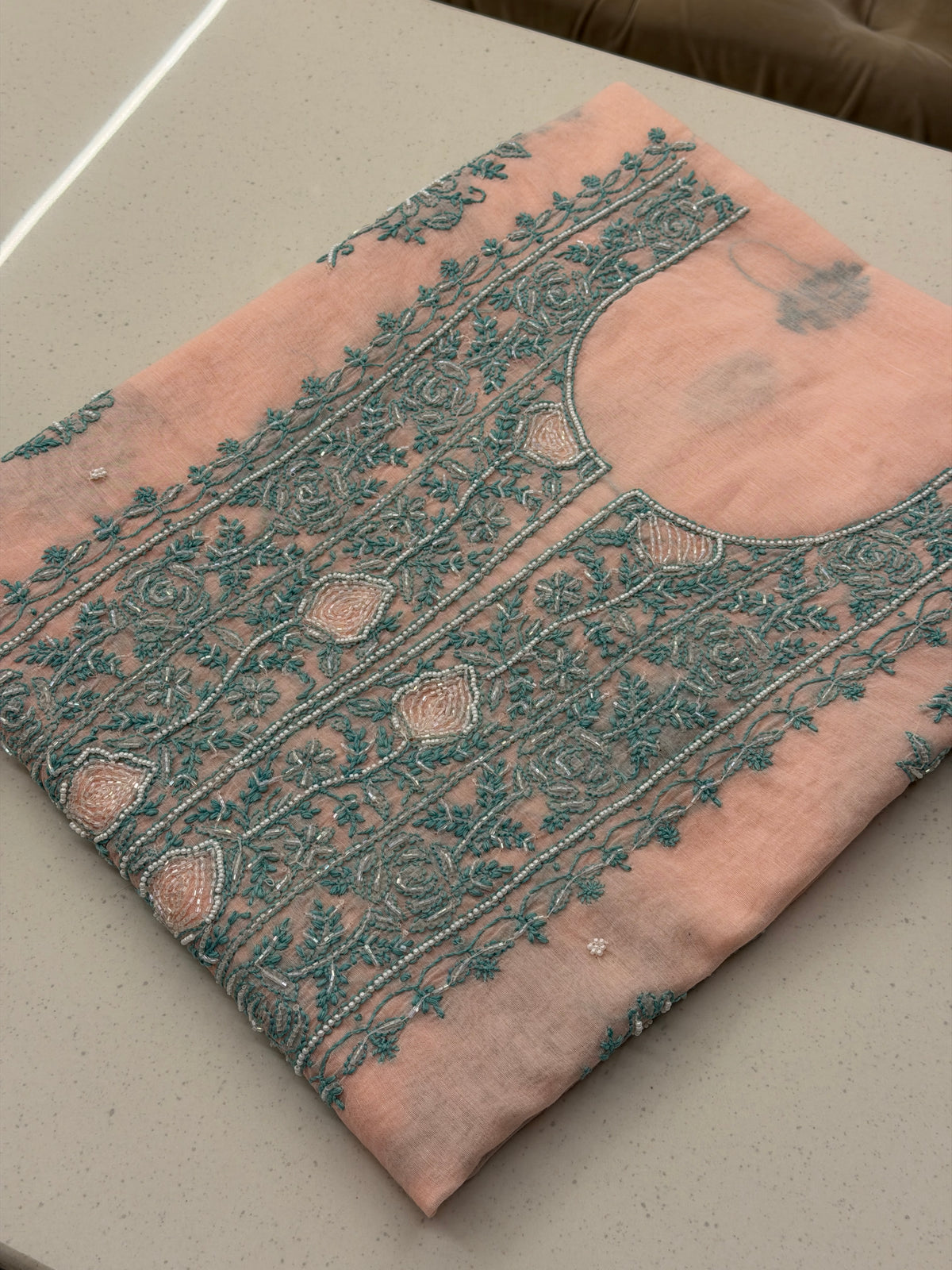 Meher-e-Mushq Pure Mull Chikankari Suit