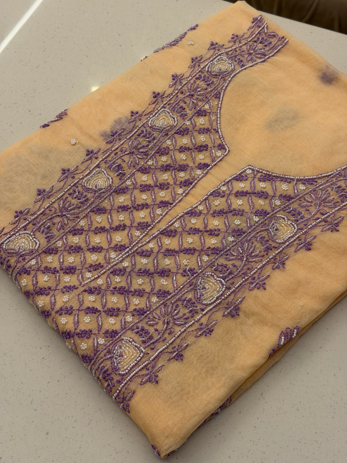 Meher-e-Mushq Pure Mull Chikankari Suit