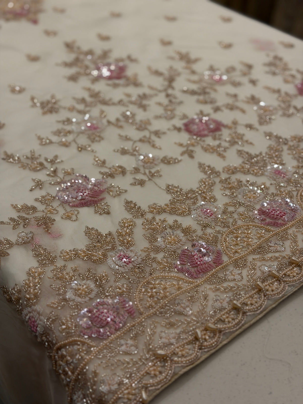 Gul-e-Rose Blush Luxury Organza Ensemble