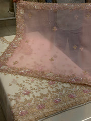 Gul-e-Rose Blush Luxury Organza Ensemble
