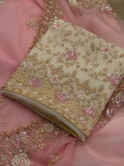 Gul-e-Rose Blush Luxury Organza Ensemble