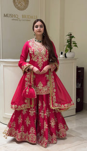Heavy Zari & Sequins Embroidered Sharara Set