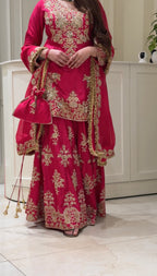 Heavy Zari & Sequins Embroidered Sharara Set