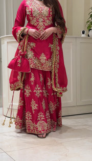 Heavy Zari & Sequins Embroidered Sharara Set