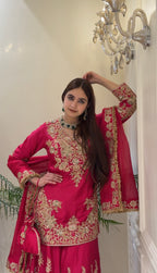 Heavy Zari & Sequins Embroidered Sharara Set