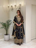 Mehr-e-Zareen Luxury Silk Anarkali Set