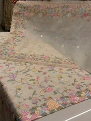 Rosé Meadow – Multicolour Floral Embroidered Suit