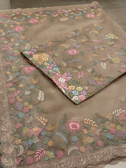 Rosé Meadow – Multicolour Floral Embroidered Suit